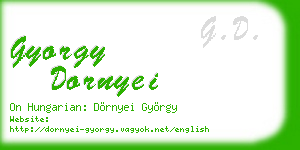 gyorgy dornyei business card